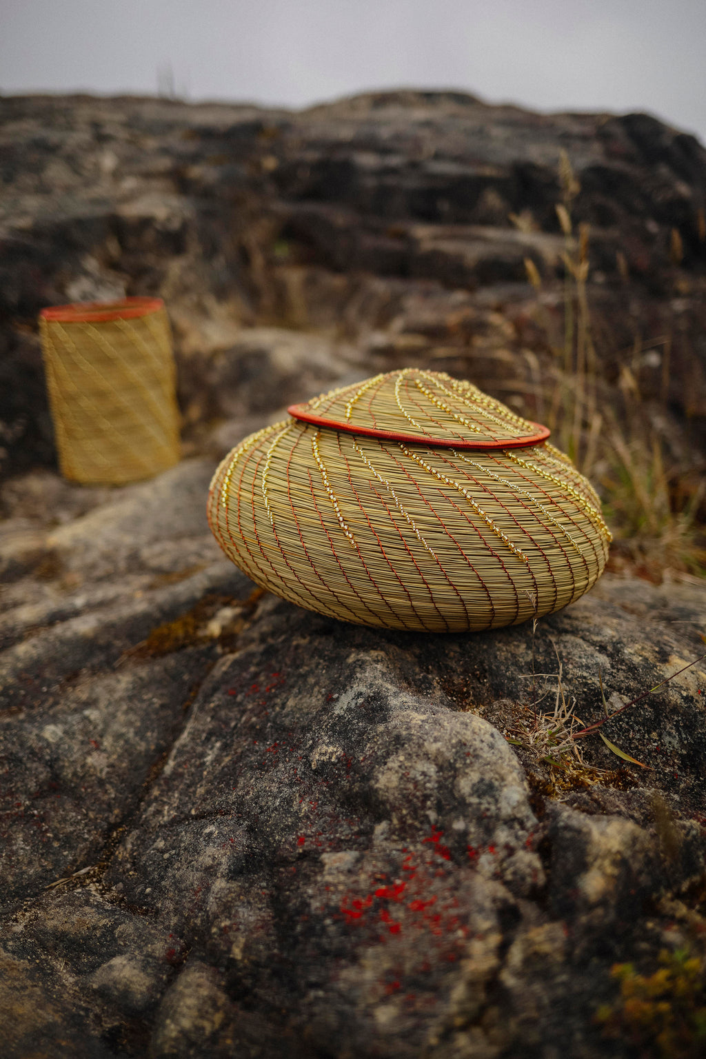 CANASTO NATURAL CON COBRE I